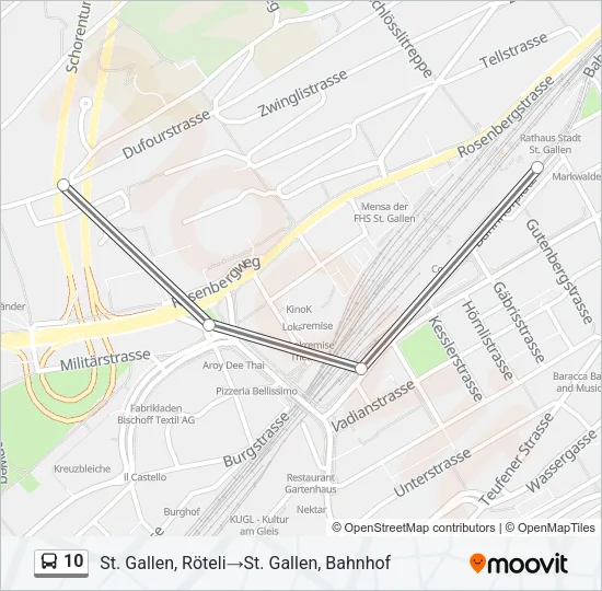 10 Bus Line Map