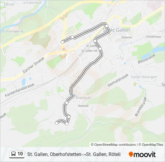 10 Bus Line Map