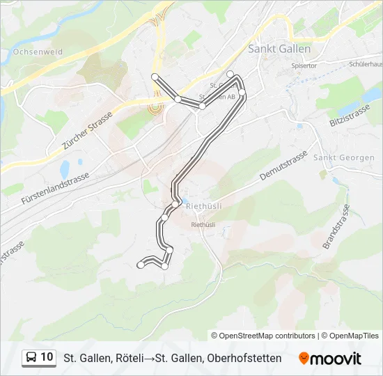 10 Bus Line Map