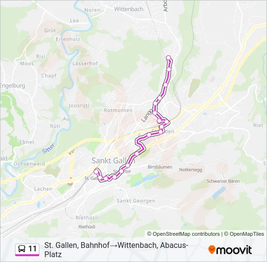 11 Bus Line Map