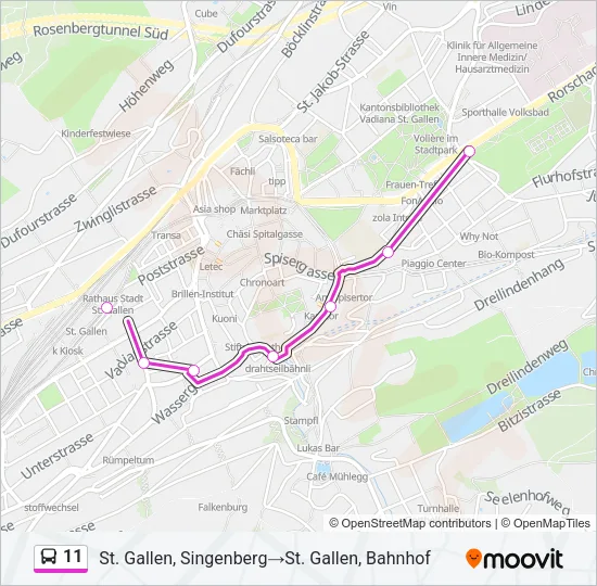 11 Bus Line Map