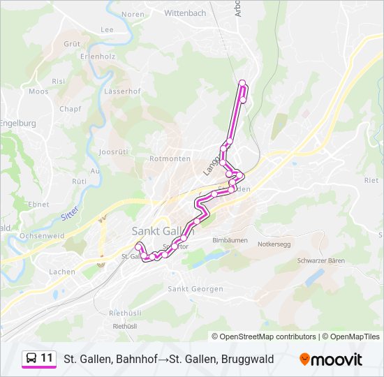 11 Bus Line Map