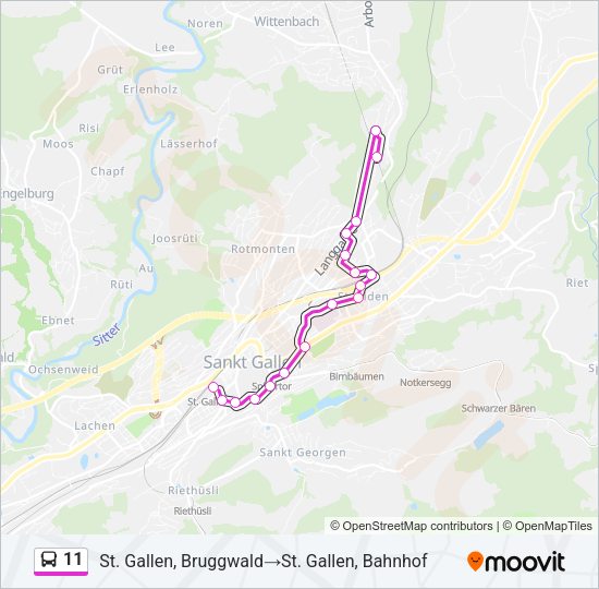 11 Bus Line Map