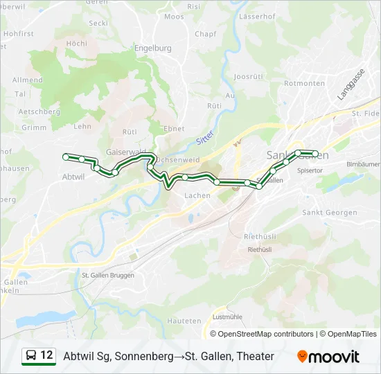 12 Bus Line Map