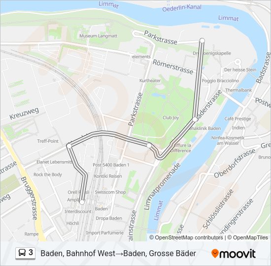3 Bus Line Map