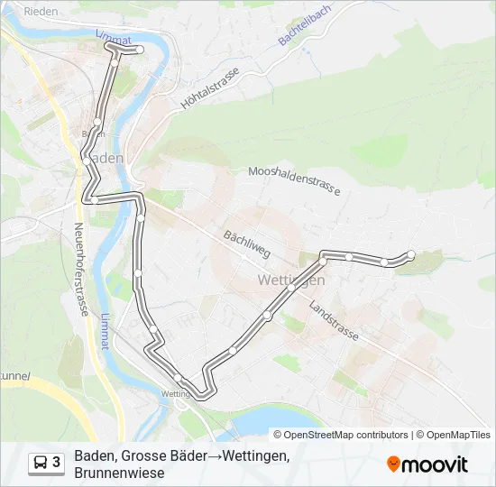 3 Bus Line Map