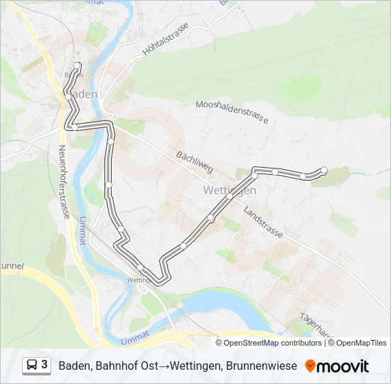 3 Bus Line Map