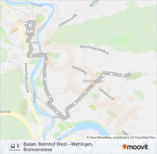 3 Bus Line Map