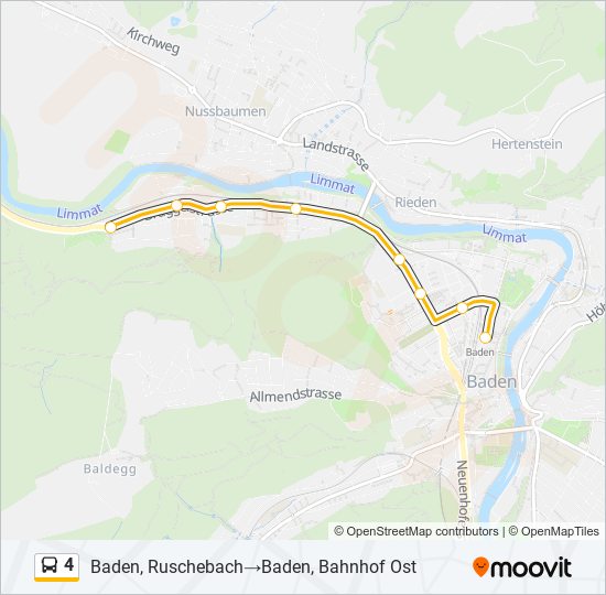 4 Bus Line Map