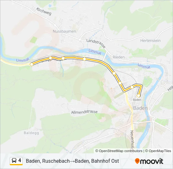 4 Bus Line Map
