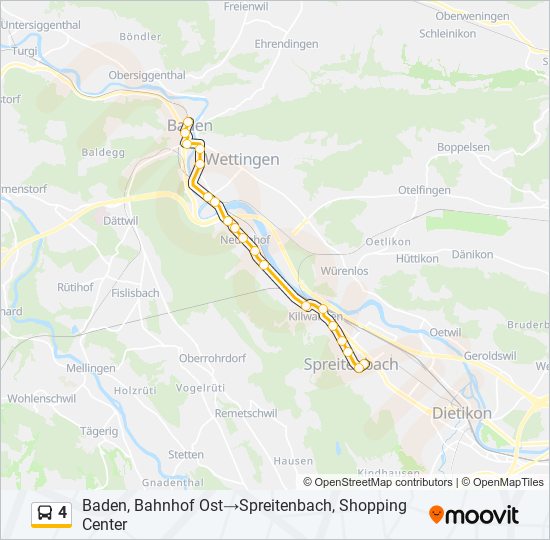 4 Bus Line Map