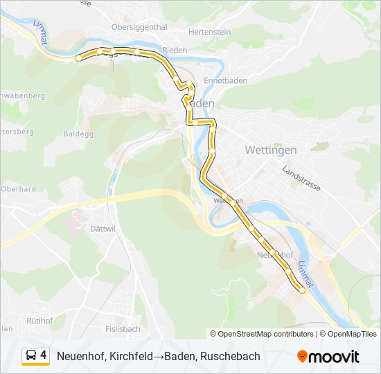 4 Bus Line Map