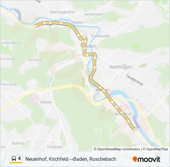 4 Bus Line Map