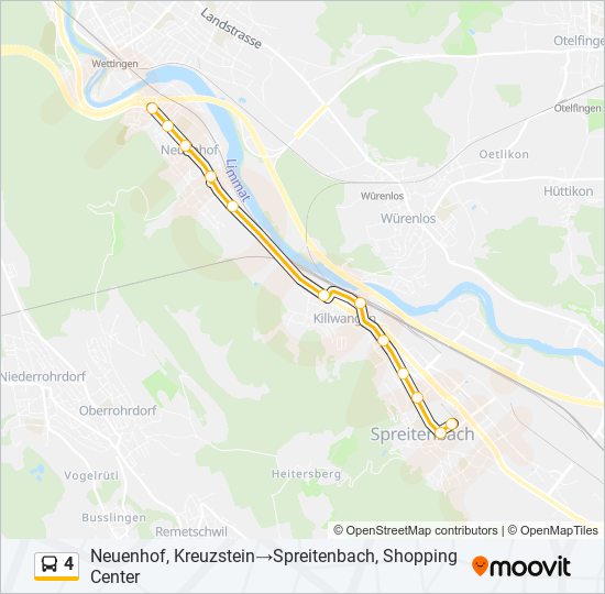 4 Bus Line Map