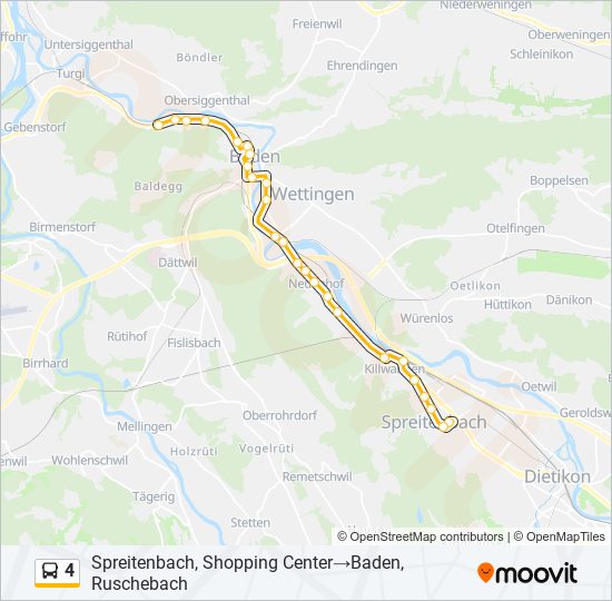 4 Bus Line Map