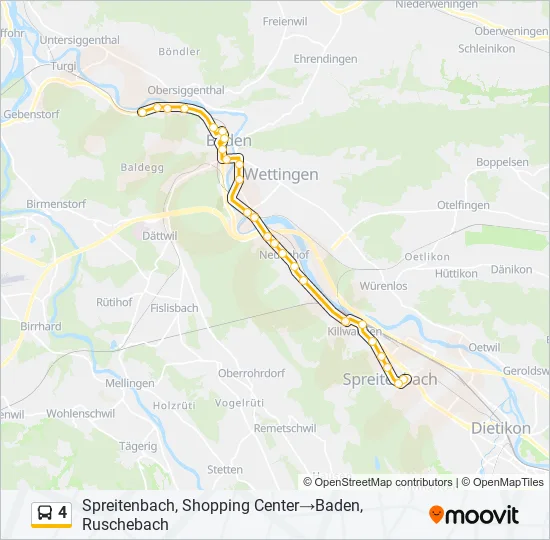 4 Bus Line Map