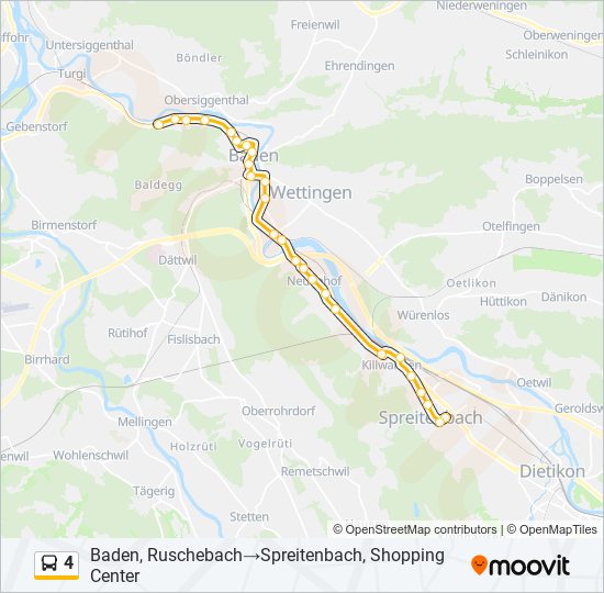 4 Bus Line Map
