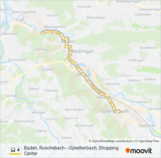 4 Bus Line Map