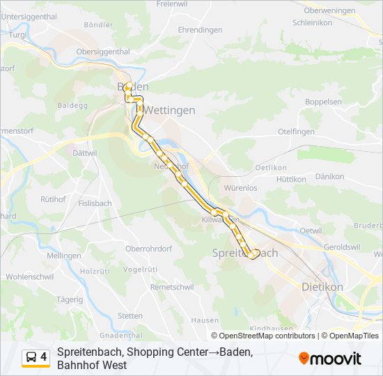 4 bus Line Map