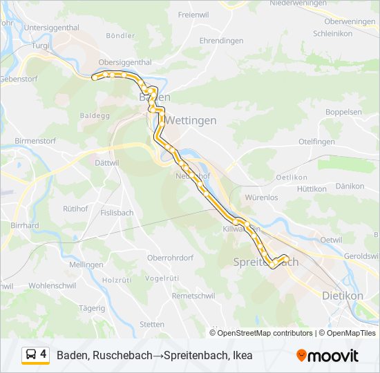 4 Bus Line Map