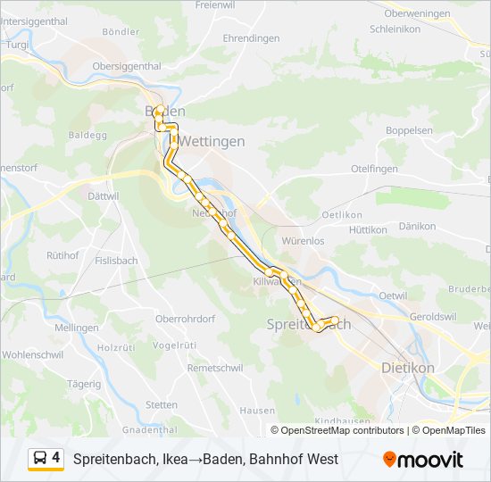 4 Bus Line Map