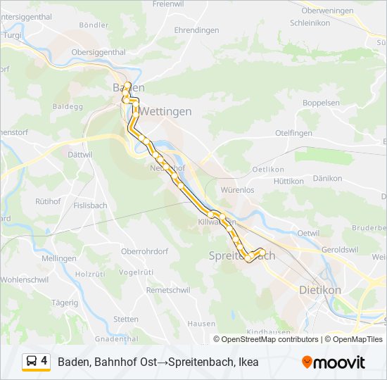 4 Bus Line Map
