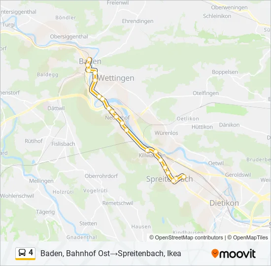 4 Bus Line Map