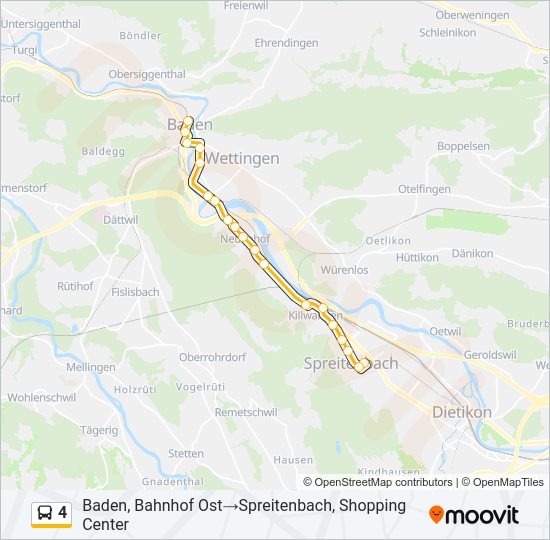 4 Bus Line Map