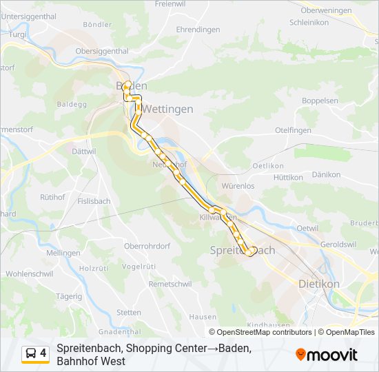 4 Bus Line Map