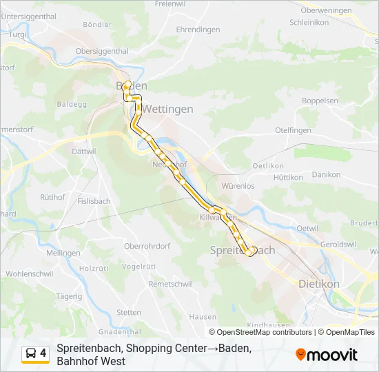4 Bus Line Map