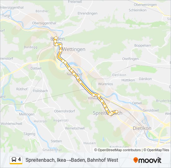 4 Bus Line Map