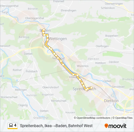 4 Bus Line Map