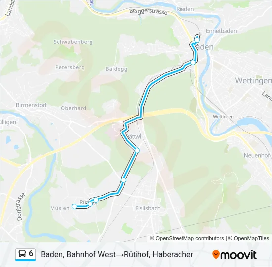 6 Bus Line Map