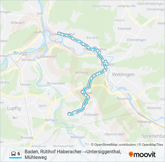 6 Bus Line Map