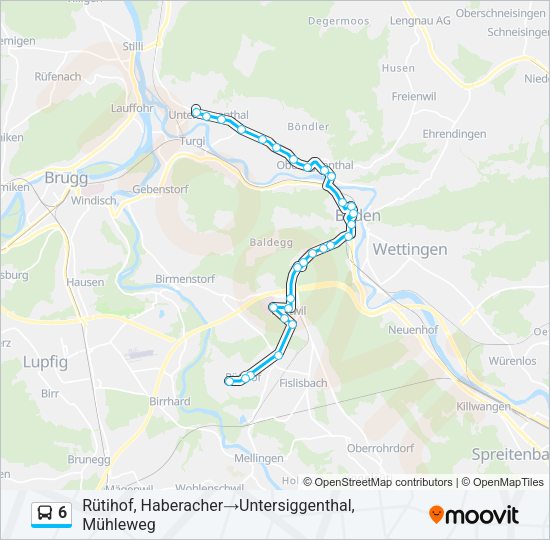 6 Bus Line Map