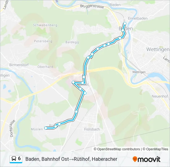 6 Bus Line Map