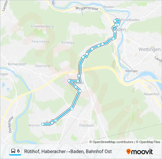 6 Bus Line Map
