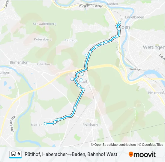 6 Bus Line Map