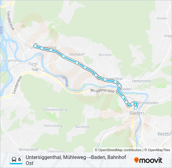 6 Bus Line Map