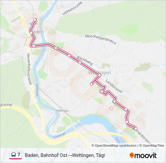 7 Bus Line Map
