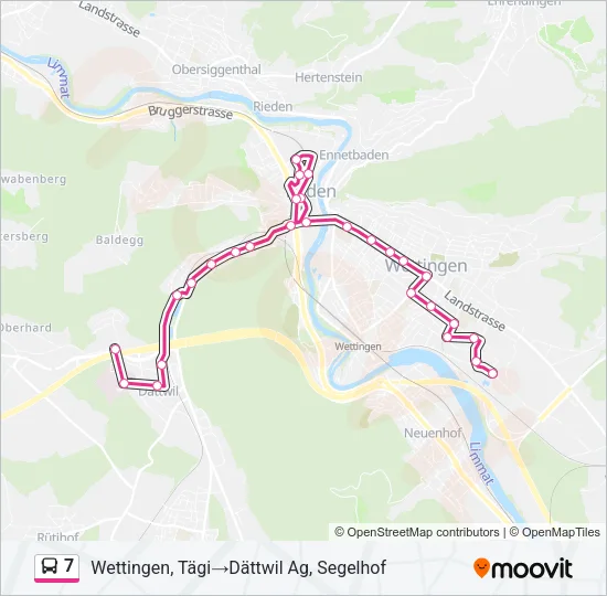 7 Bus Line Map