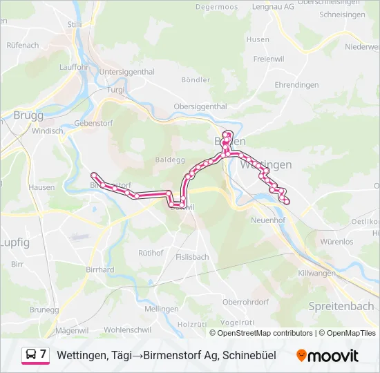 7 Bus Line Map