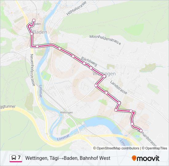 7 Bus Line Map
