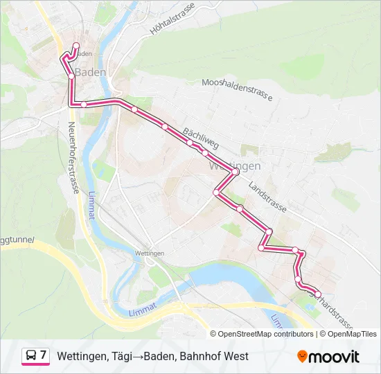 7 Bus Line Map