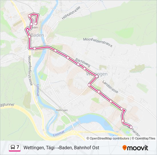 7 Bus Line Map
