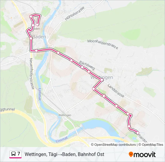 7 Bus Line Map