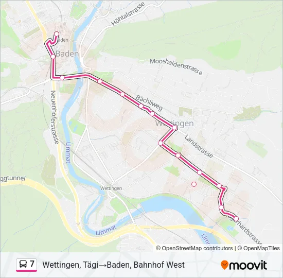 7 Bus Line Map