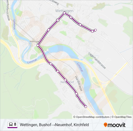8 Bus Line Map