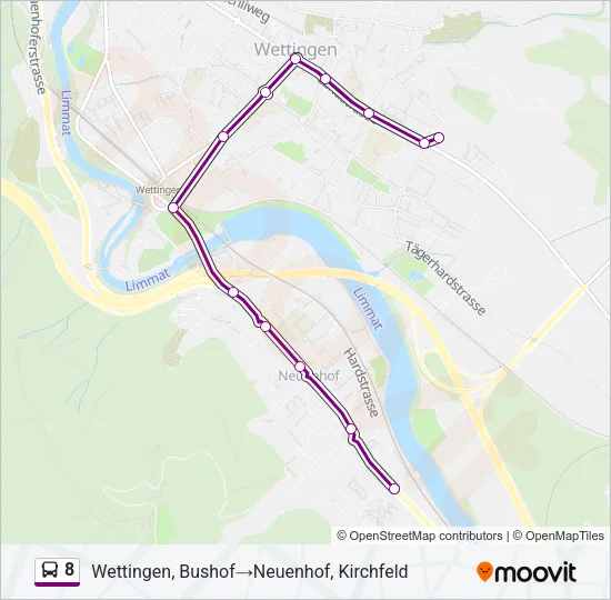 8 Bus Line Map