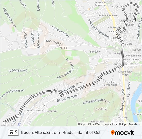 9 Bus Line Map